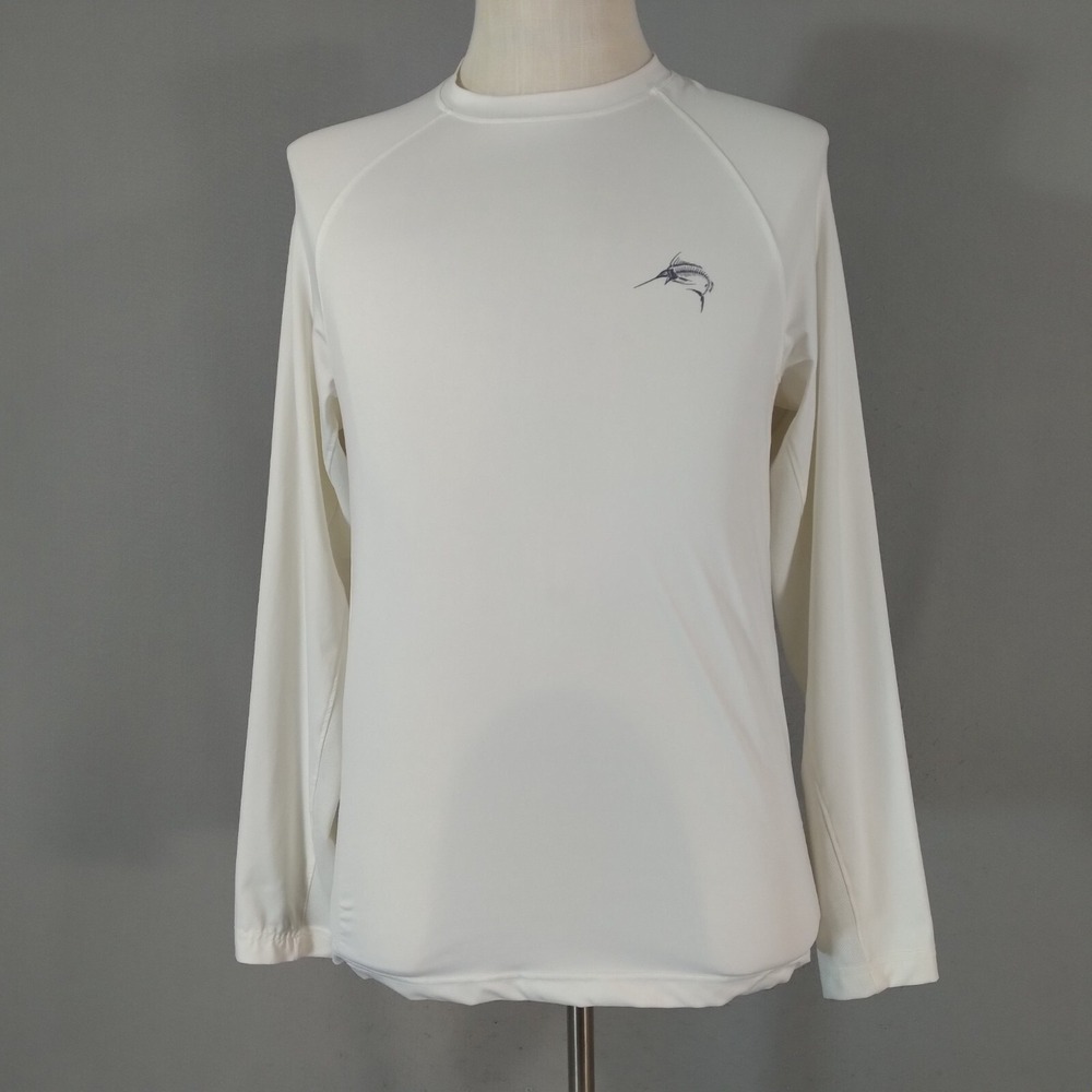 World Wide Sportsman Shirt Men's small white long sleeve fishing Dri-Fit